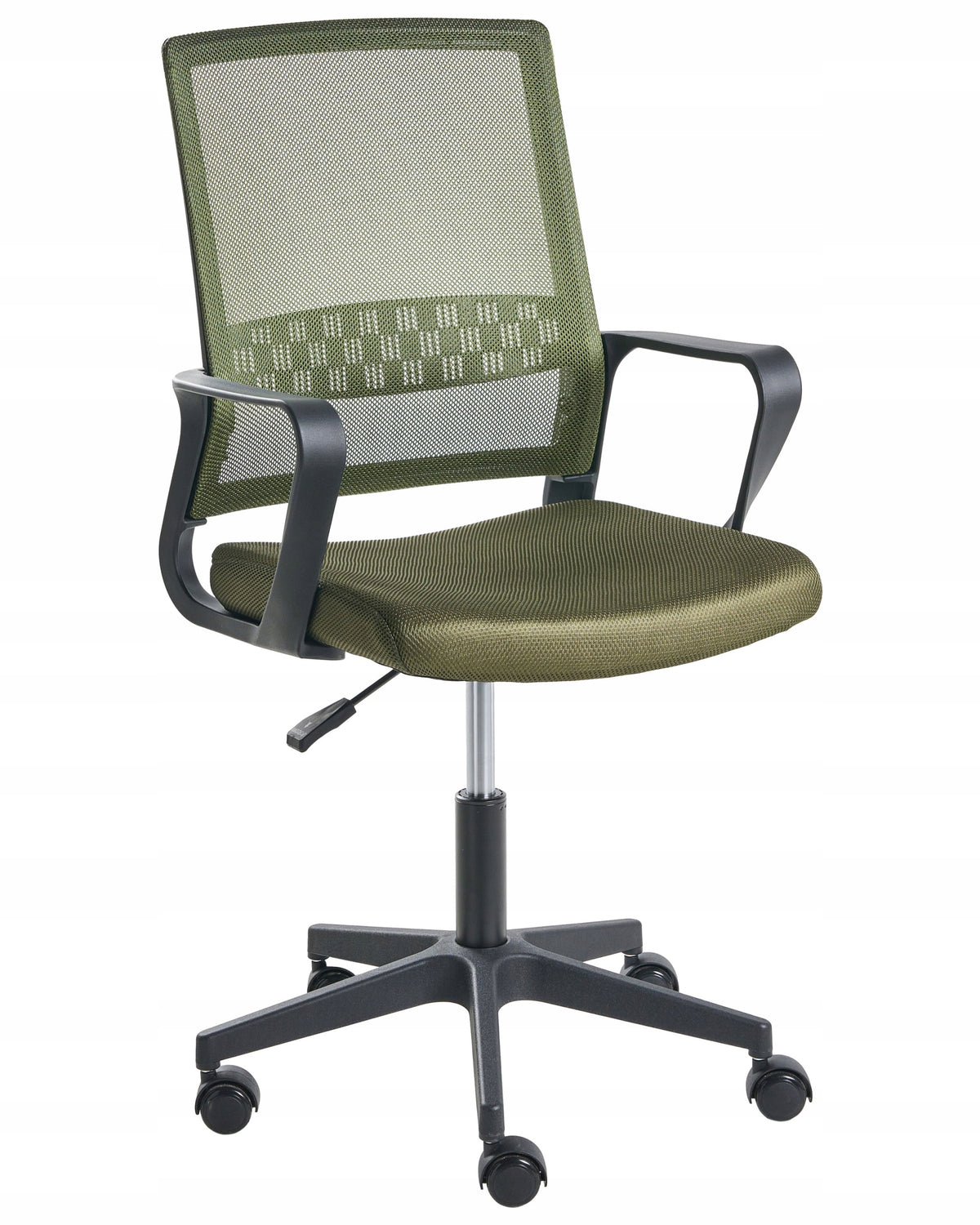 Height Adjustable Swivel Office Chair on Wheels Dark Green