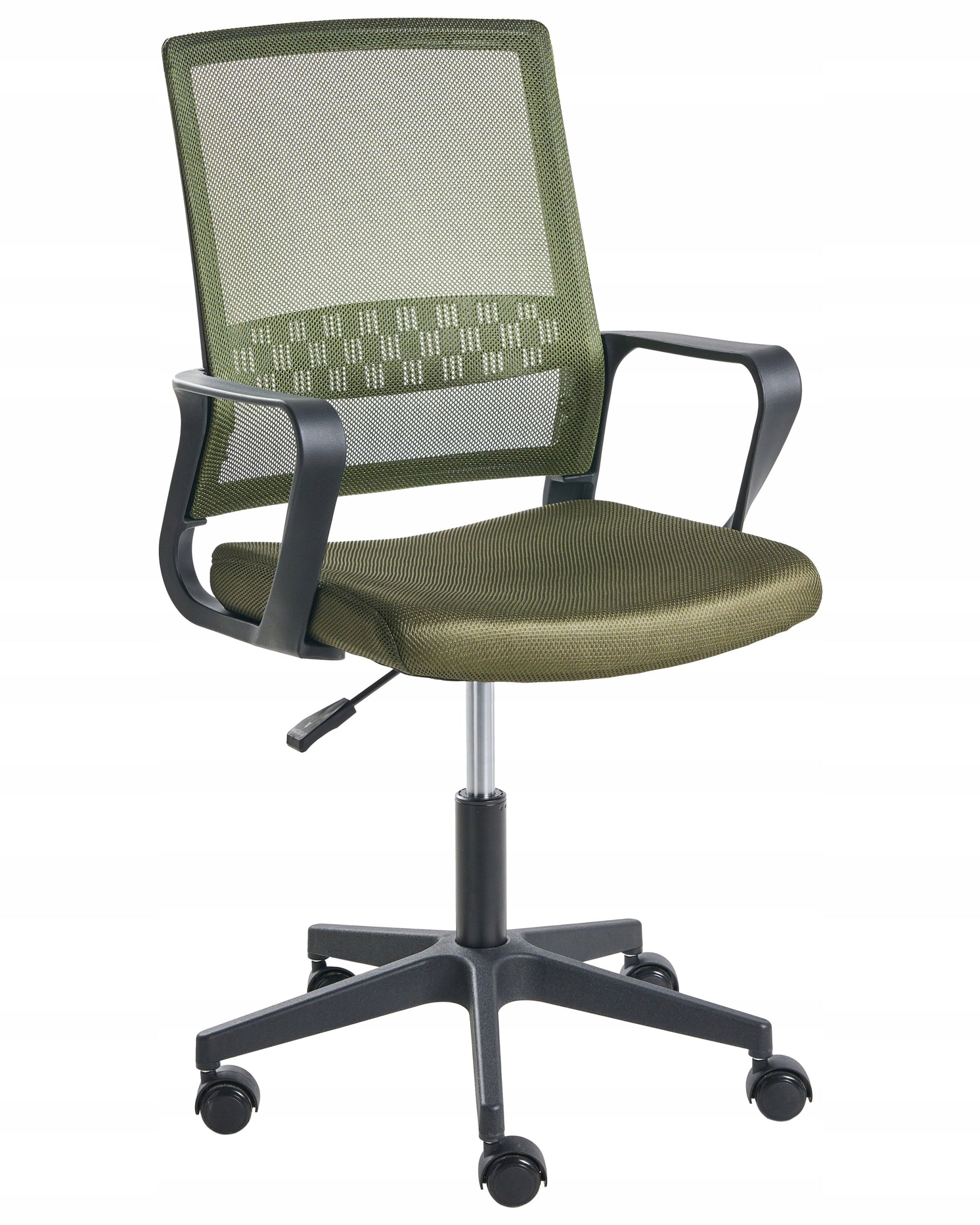 Height Adjustable Swivel Office Chair on Wheels Dark Green
