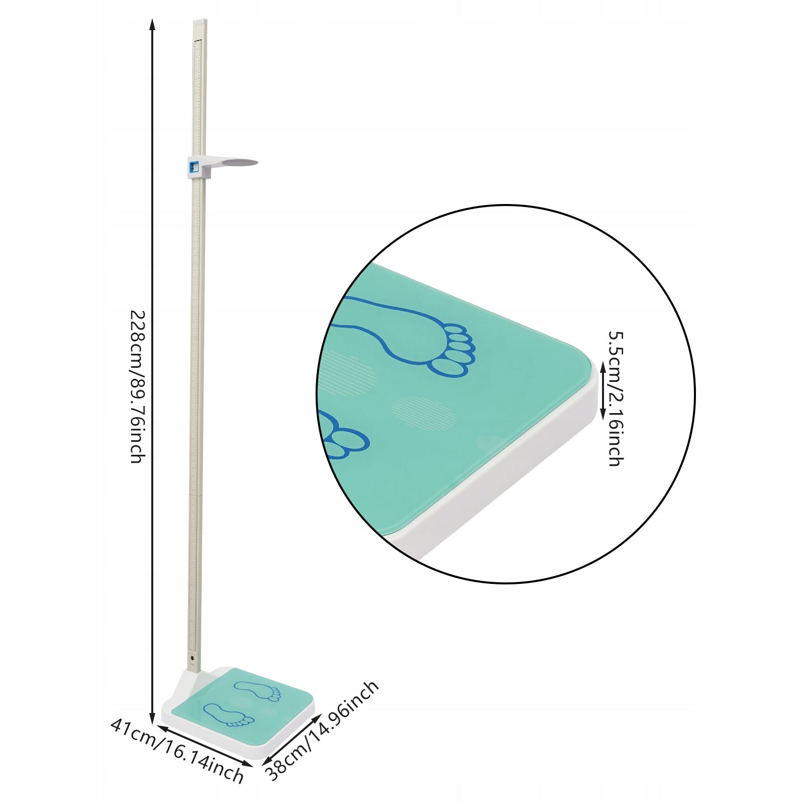 Height and Weight Scale 3-180kg 10-220cm Electronic BMI Measuring Tool Packaging status original