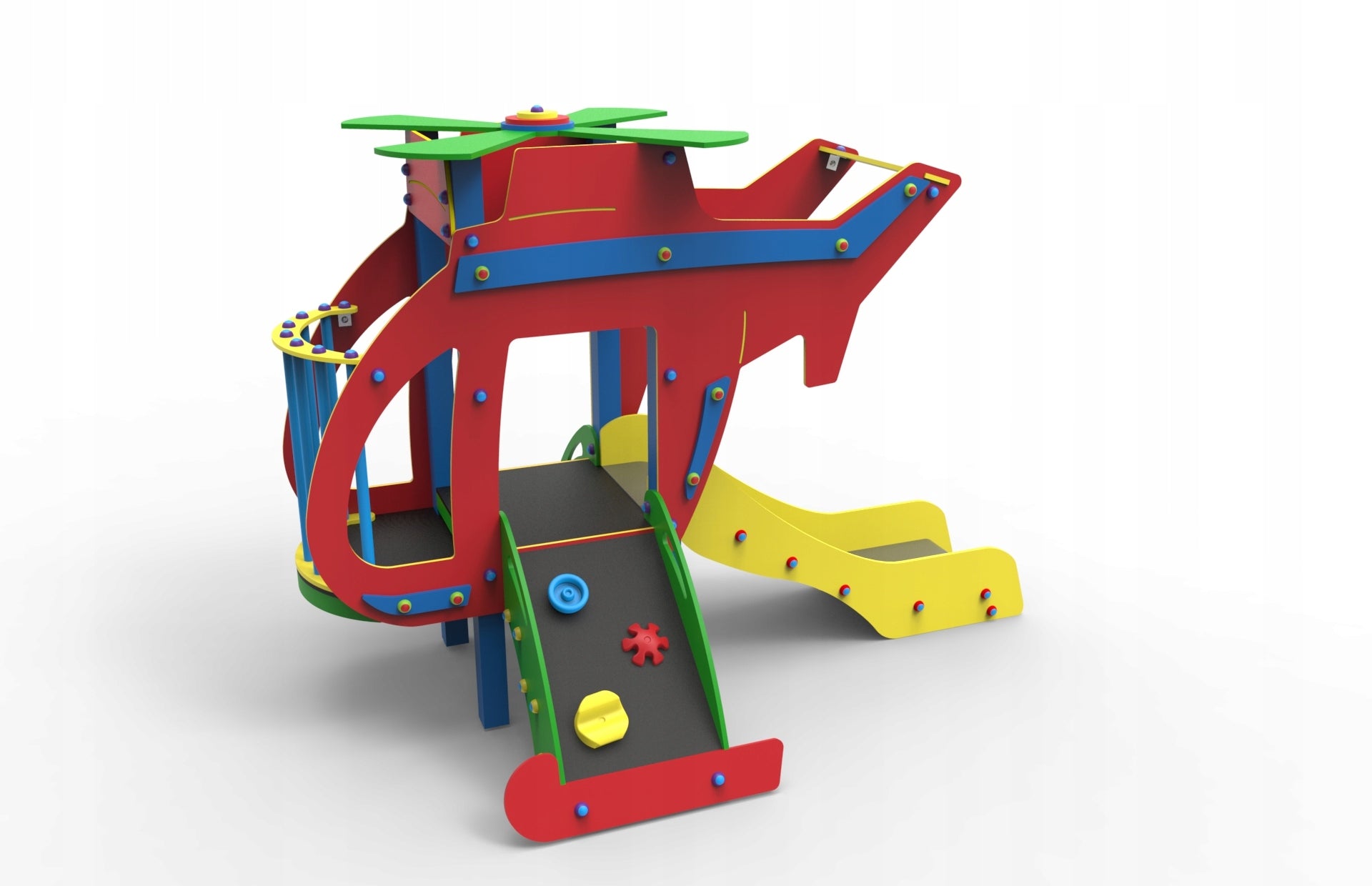 Helicopter with slide for square toys | PN-EN 1176 standard Manufacturer code 01
