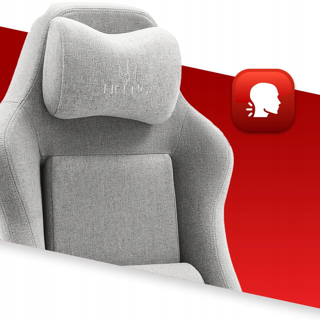 Hell's Chair HC- 1009 White Grey Fabric Furniture width 73 cm