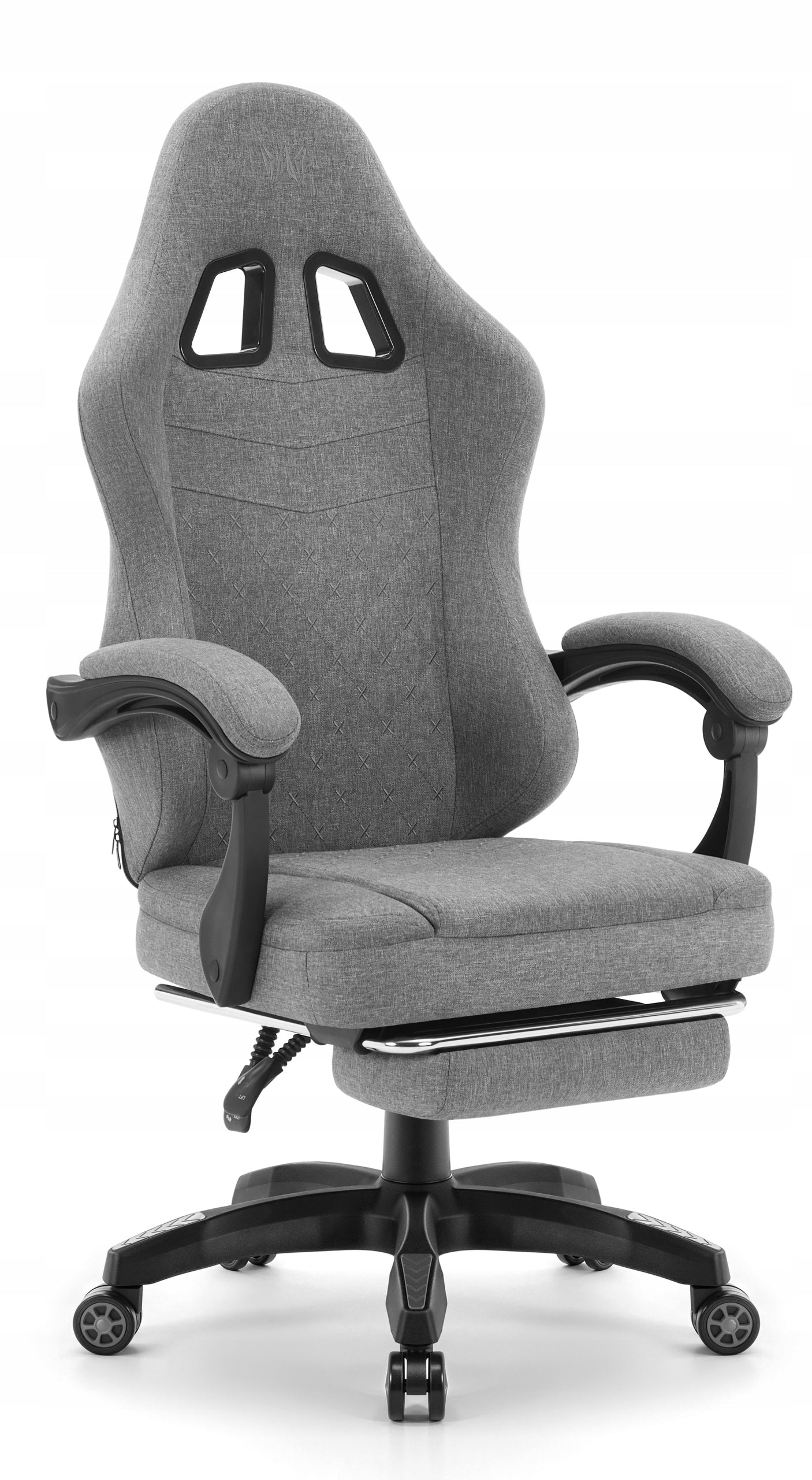 Hell's Chair HC- 1015 Grey with Footrest Brand HELL'S CHAIR
