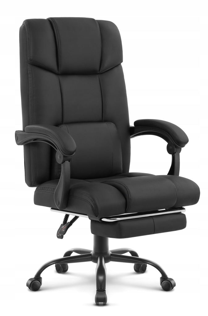 Hell's Chair HC- 1032 Black Swivel Office Chair with Footrest