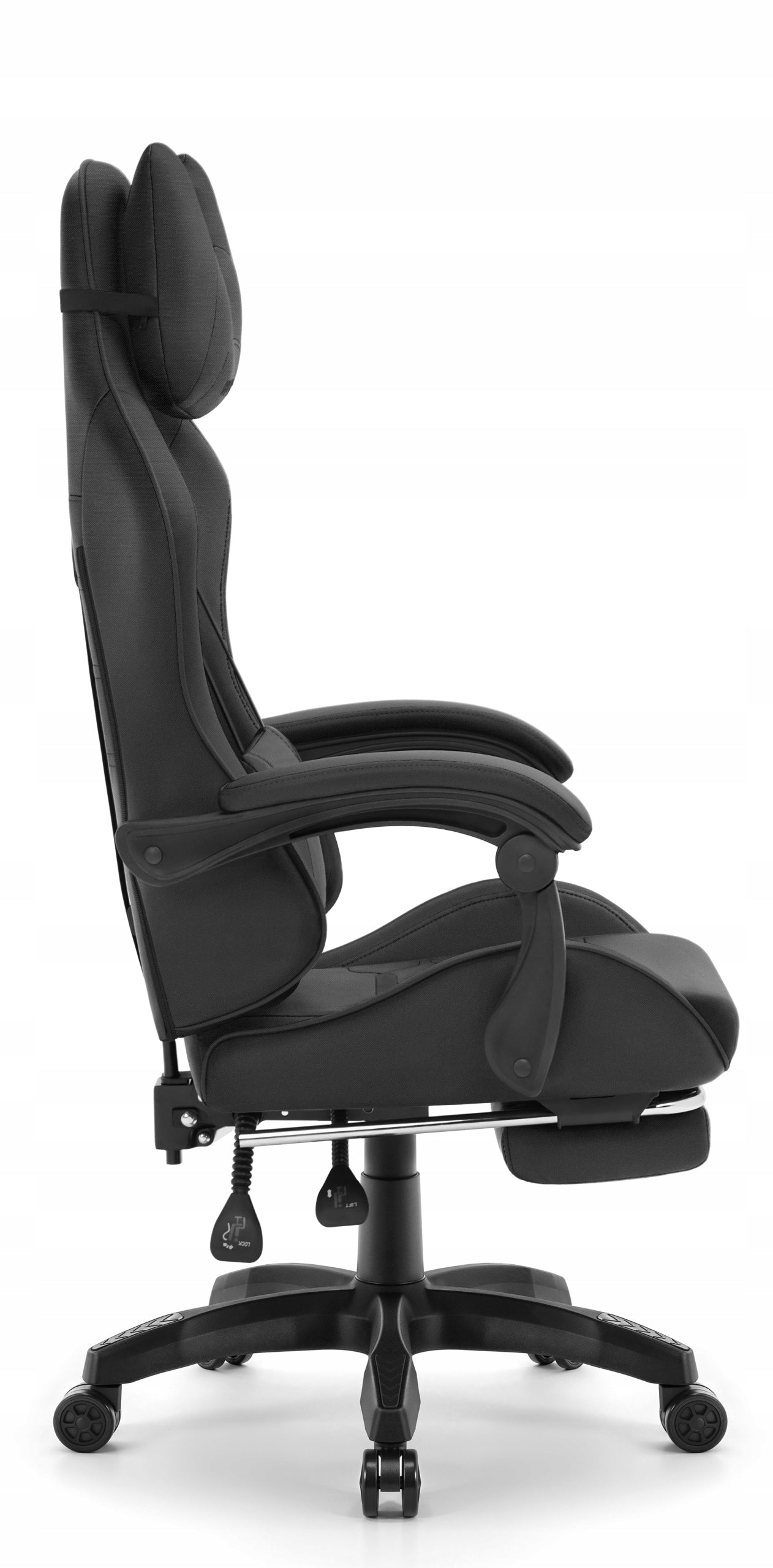 Hell's Chair HC- 1039 2.0 Black with Footrest Brand HELL'S CHAIR