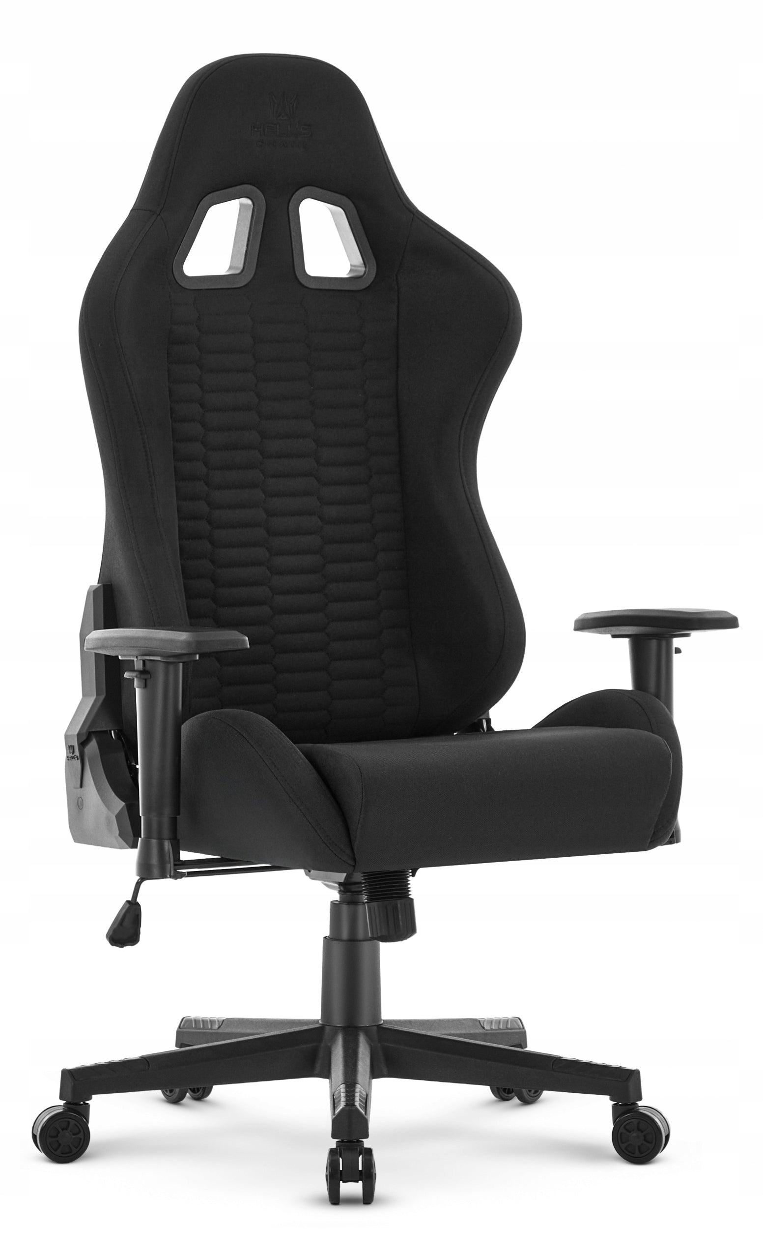 Hell's Chair HC-2000 Black Fabric Office Swivel Gaming Chair Furniture height 137 cm