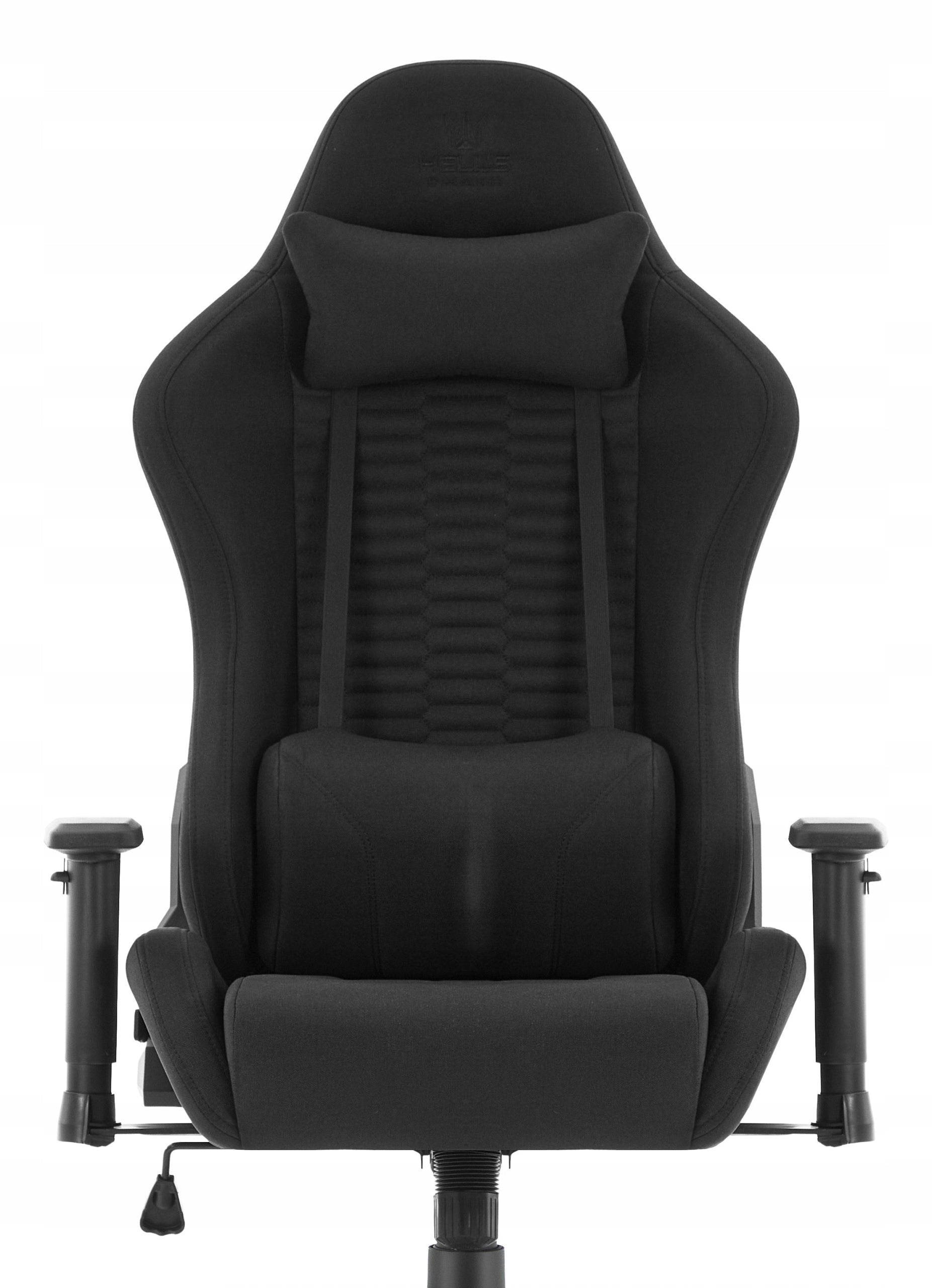 Hell's Chair HC-2000 Black Fabric Office Swivel Gaming Chair