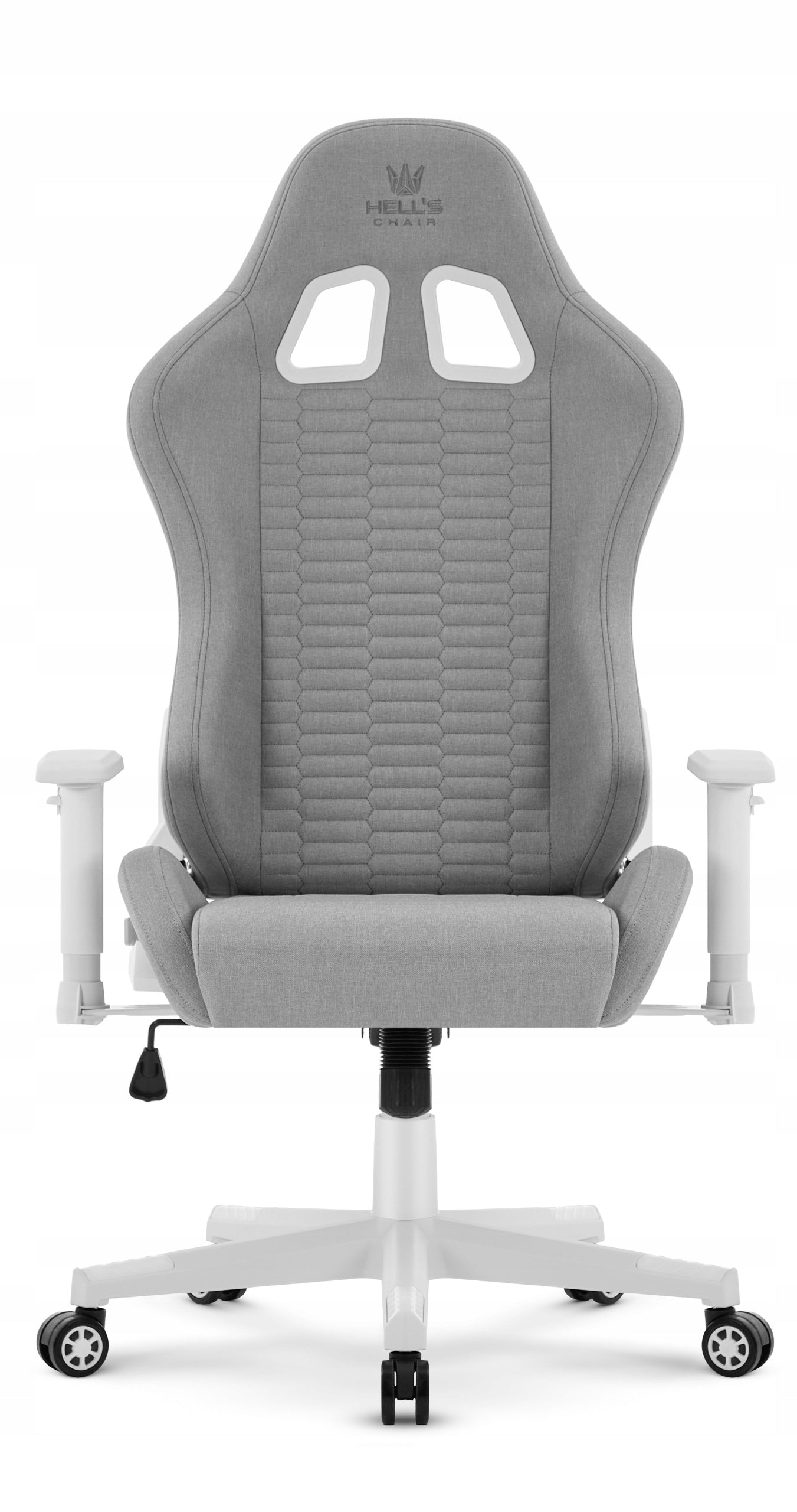 Hell's Chair HC-2000 Gray Fabric Office Swivel Gaming Chair Brand HELL'S CHAIR