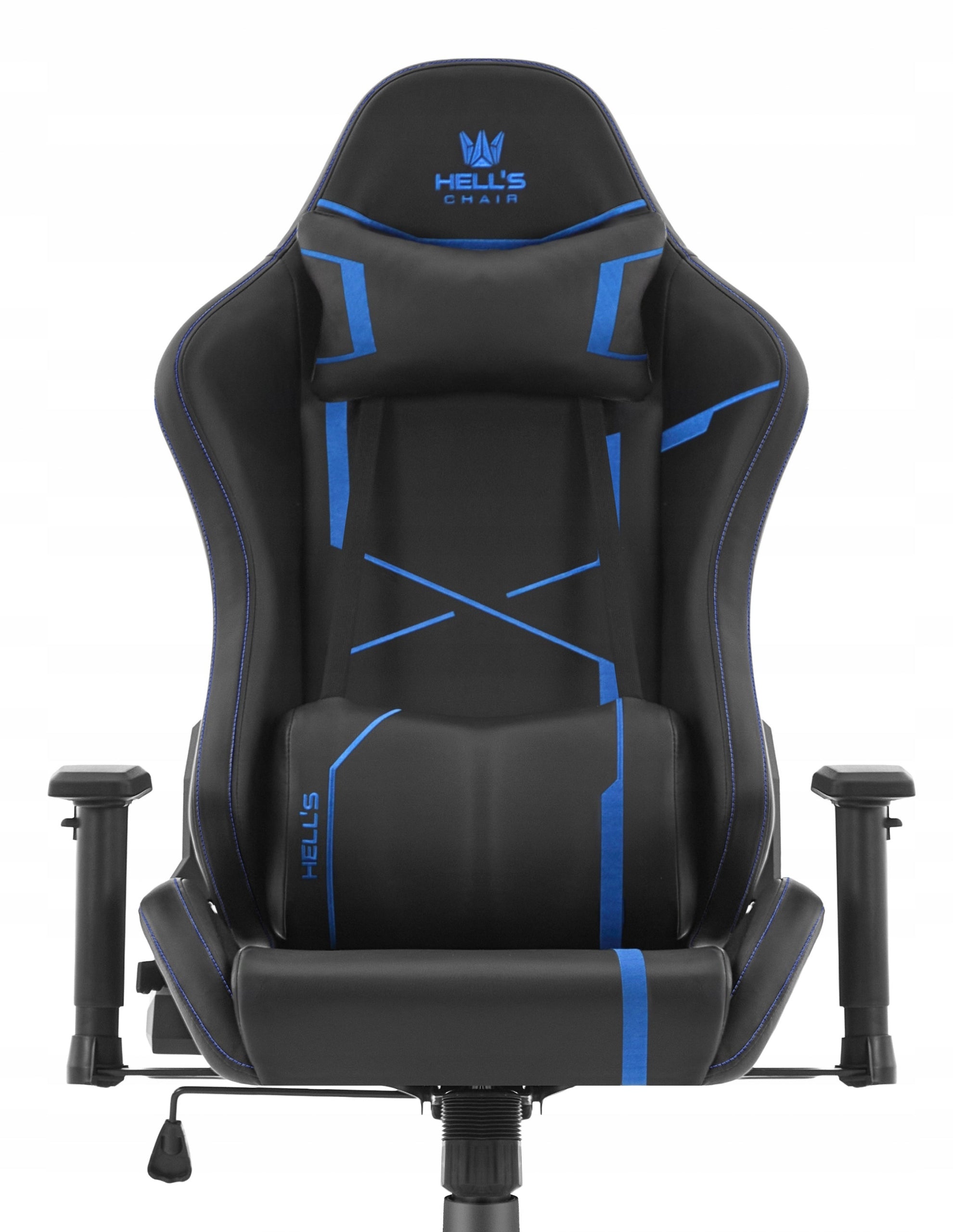 Hell's Chair HC-2001 Black-Blue Eco-leather Office Swivel Gaming Chair