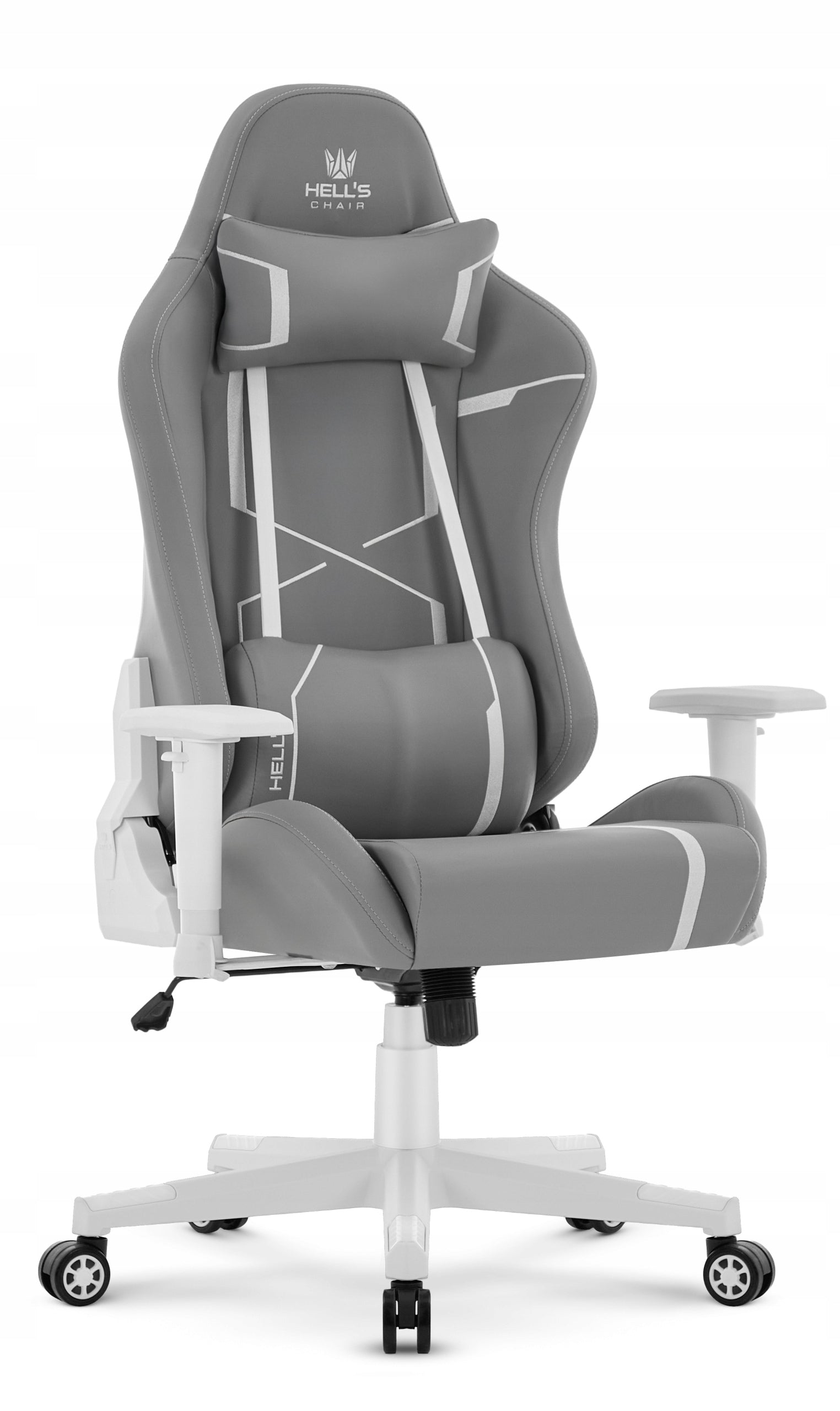 Hell's Chair HC- 2001 Grey- White Suede Office Chair EAN (GTIN) 5907196011733