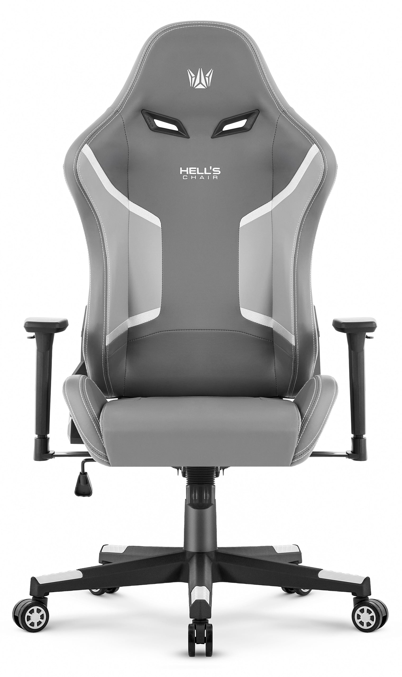 Hell's Chair HC- 2002 Grey White Suede Office Chair Furniture width 76 cm
