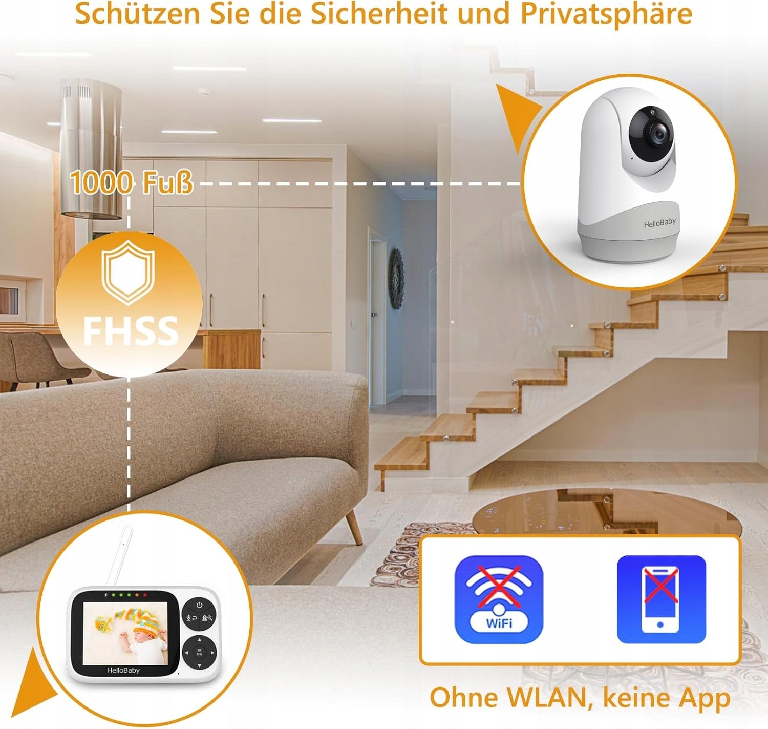 HelloBaby HB6240 Video Baby Monitor with Camera and Sound IPS Screen Without WiFi Brand no brand