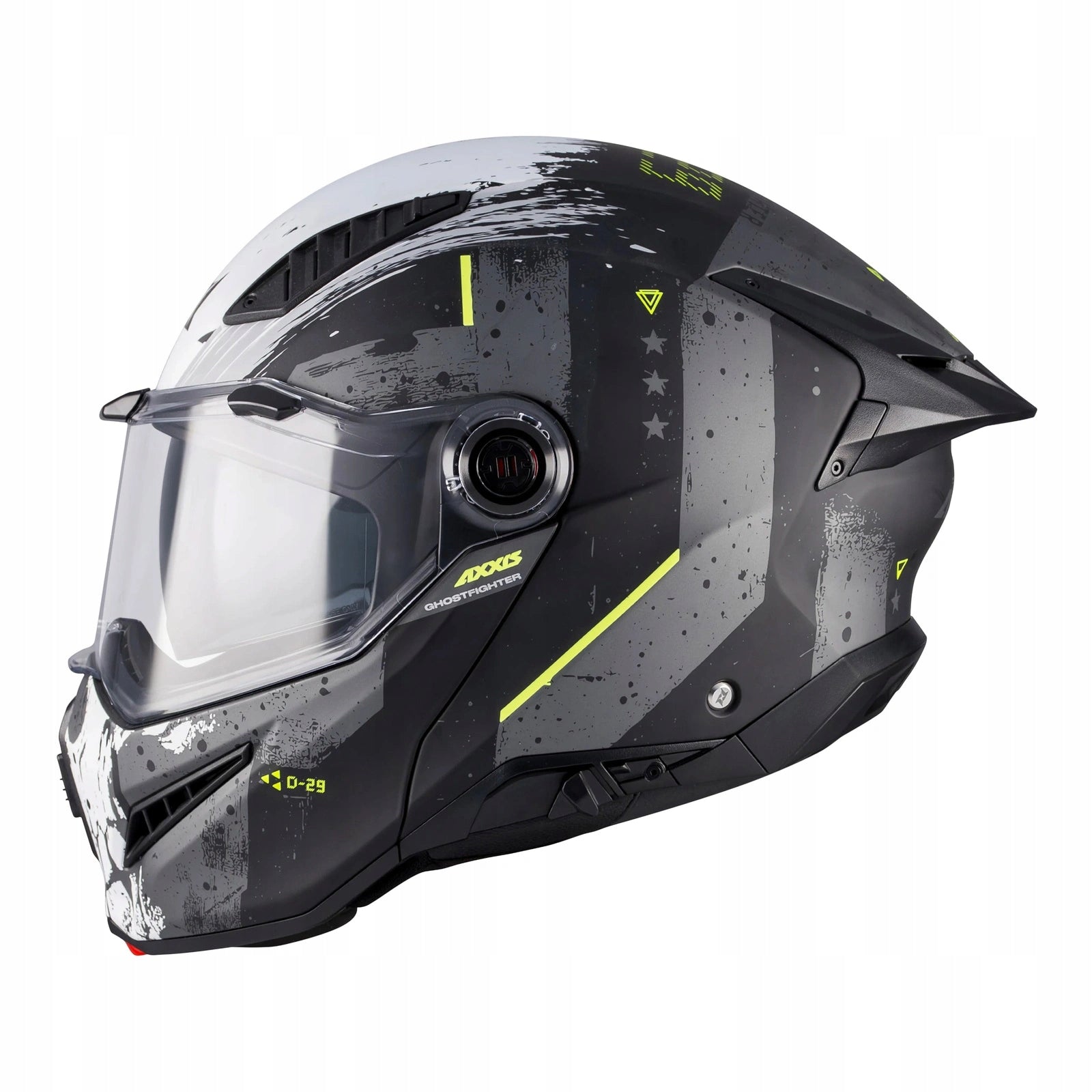 Helmet AXXIS GHOSTFIGHTER SV D-29 B2 MATT white yellow fluo grey FREEBIES Manufacturer Axxis