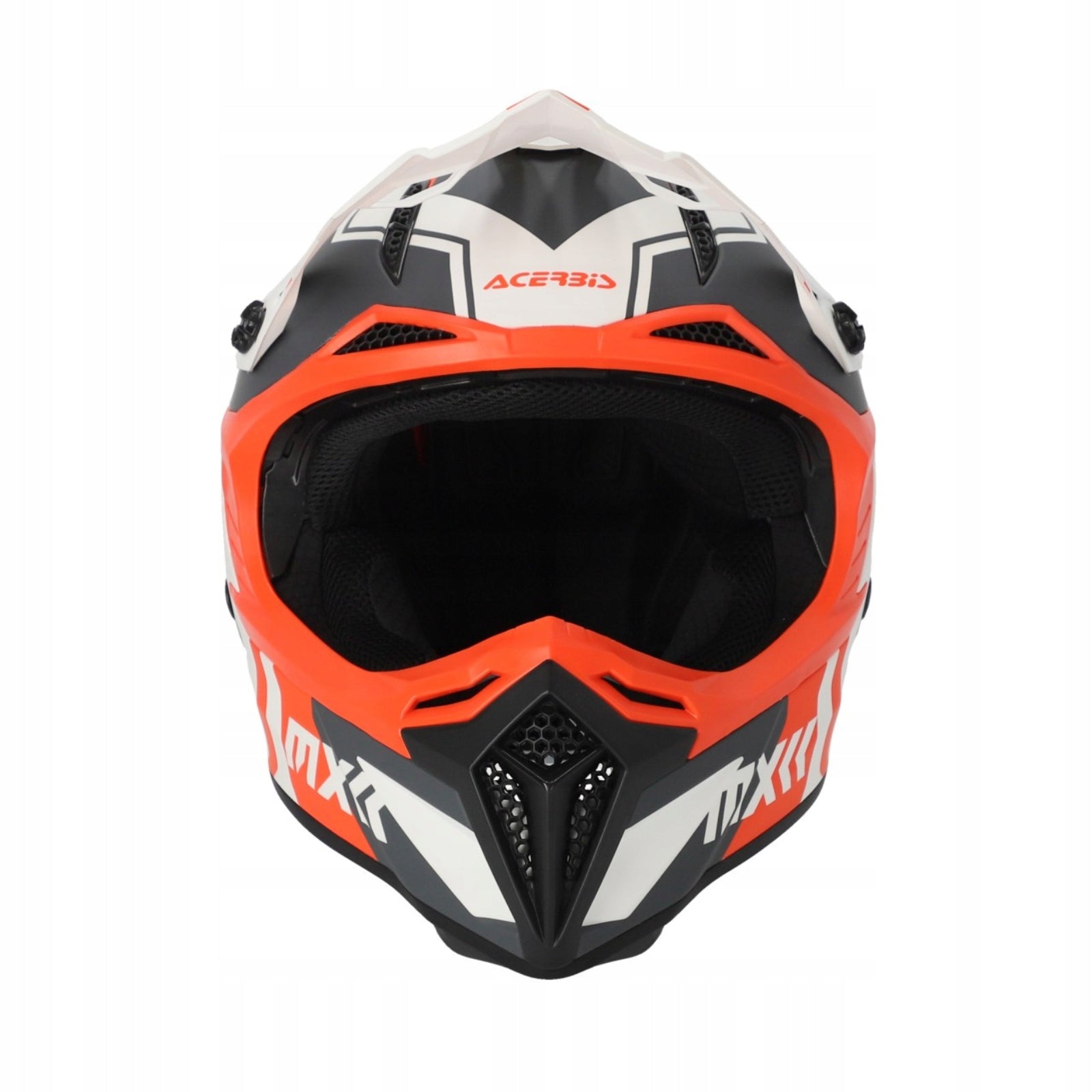 Helmet Acerbis Profile 5 22-06 Cross Enduro orange and white Motorcycle Size XL
