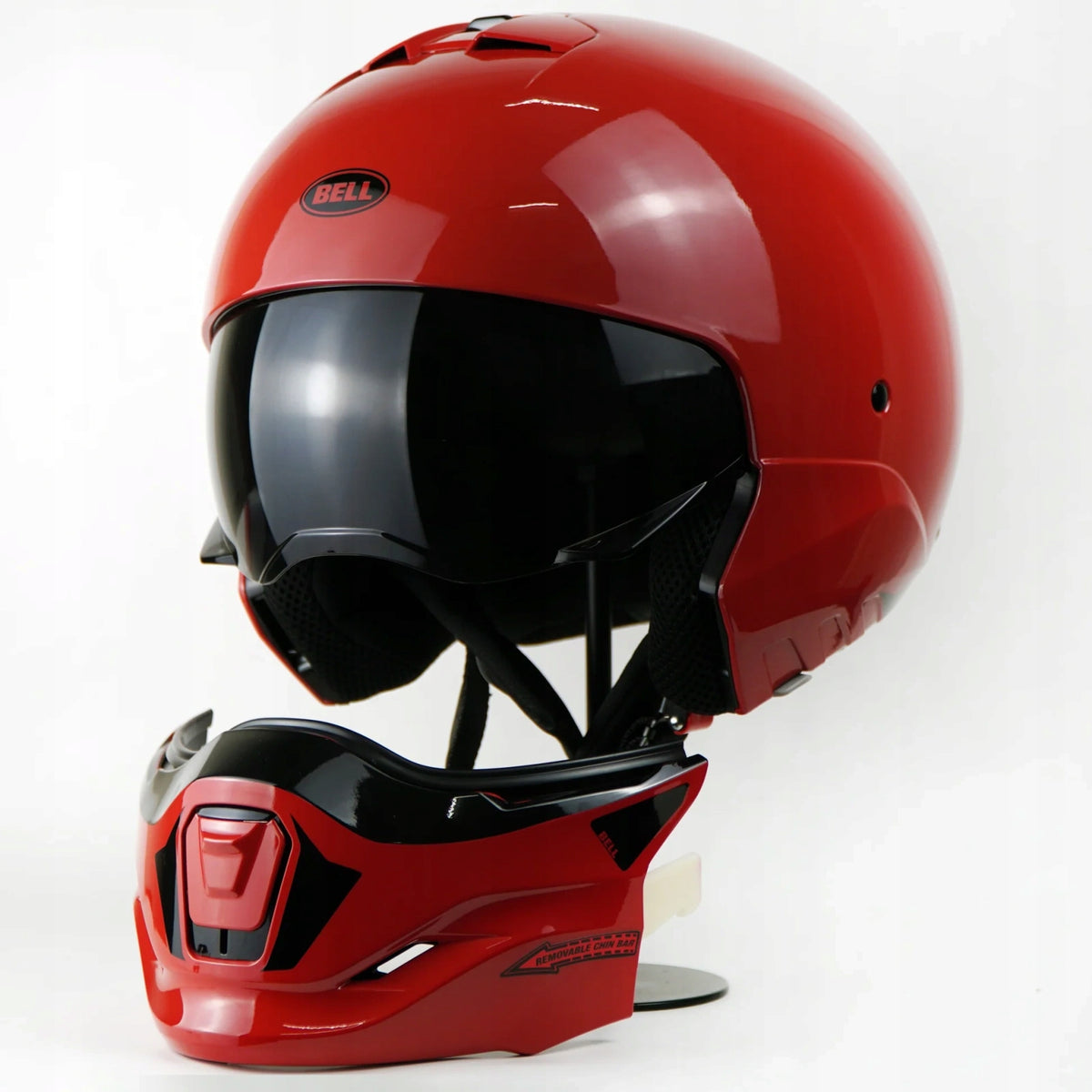 Helmet BELL Broozer Duplet Red 2in1 ECE DOT 2 windows L Size L