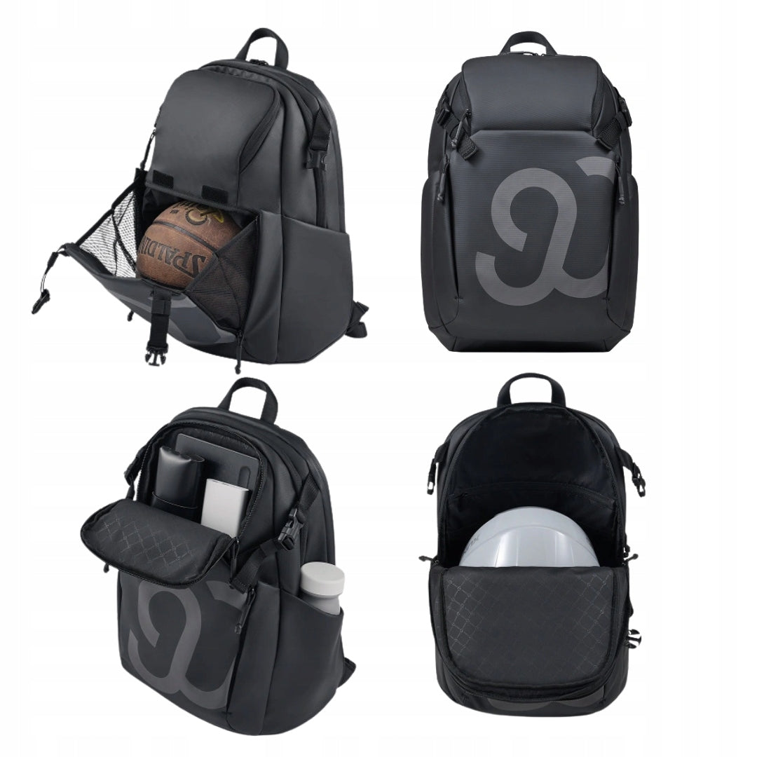 Helmet Backpack Ball Multifunction NINETYGO 25L for Laptop 15,6" Black
