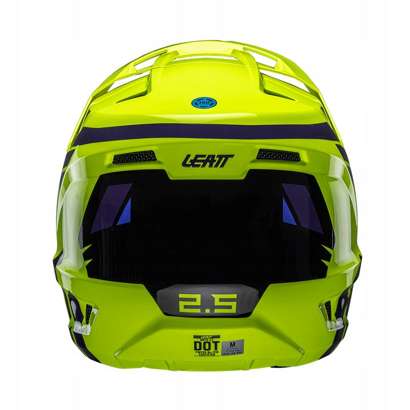 Helmet CROSS ENDURO LEATT MOTO 2.5 V25 ARGON BLACK YELLOW GLOSS Size XL Manufacturer Leatt