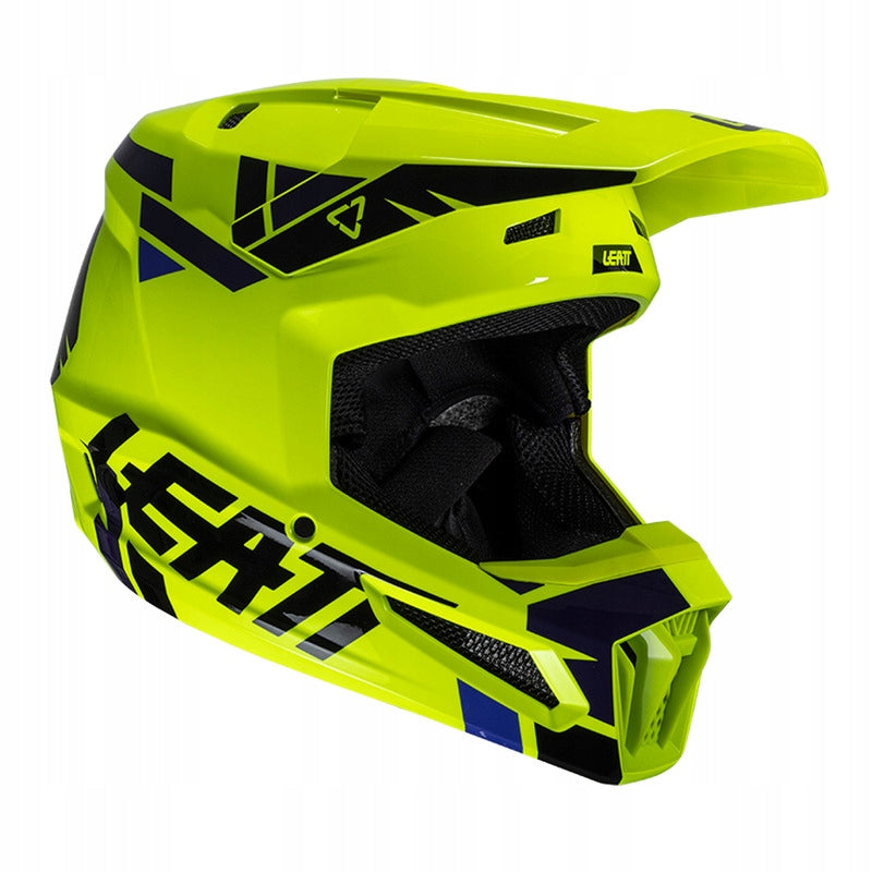 Helmet CROSS ENDURO LEATT MOTO 2.5 V25 ARGON BLACK YELLOW GLOSS Size XL