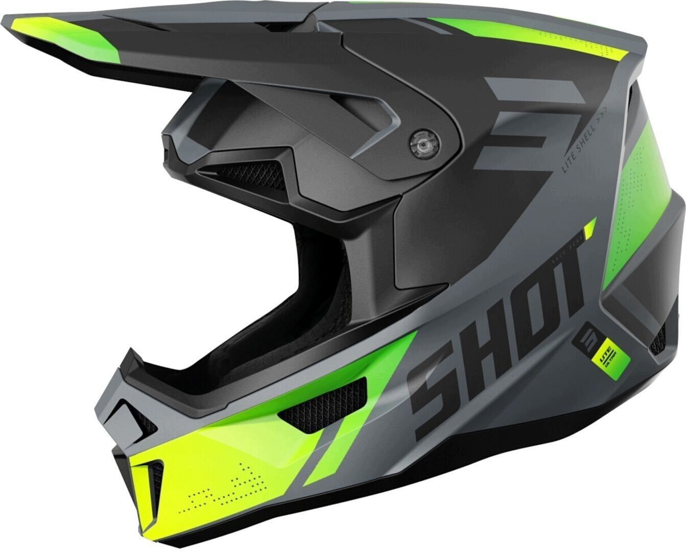 Helmet CROSS ENDURO SHOT LITE ULTRA NEON YELLOW BLACK YELLOW MAT Size M