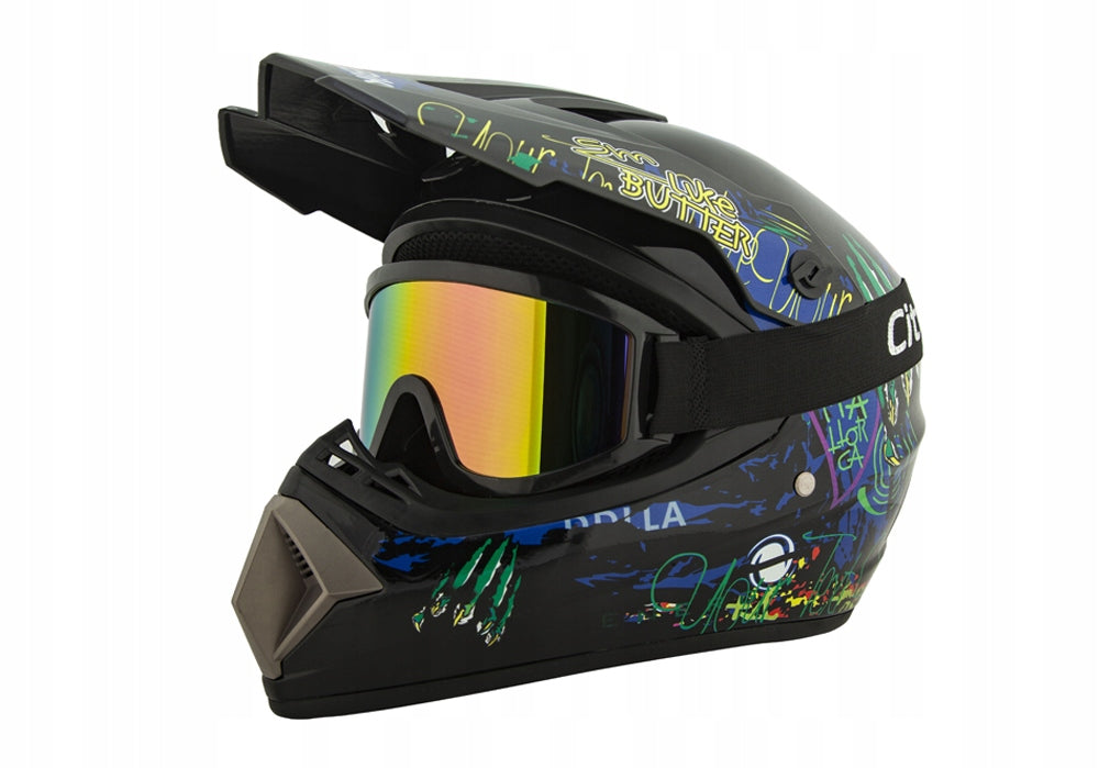 Helmet Cross Goggles Gloves for Quad,Enduro, BMX Bike,Electric Scooter XS Manufacturer City-Bike