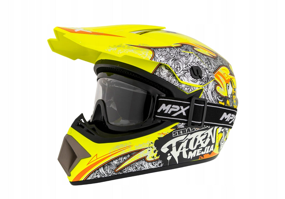 Helmet Cross M Goggles Quad ATV Enduro Scooter Electric BMX M 57-58cm Manufacturer MPX