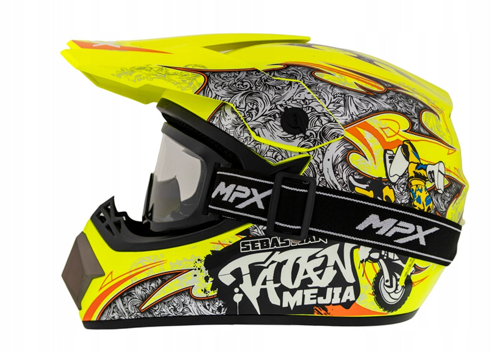 Helmet Cross M Goggles Quad ATV Enduro Scooter Electric BMX M 57-58cm Manufacturer's catalog number MCGKZ04017
