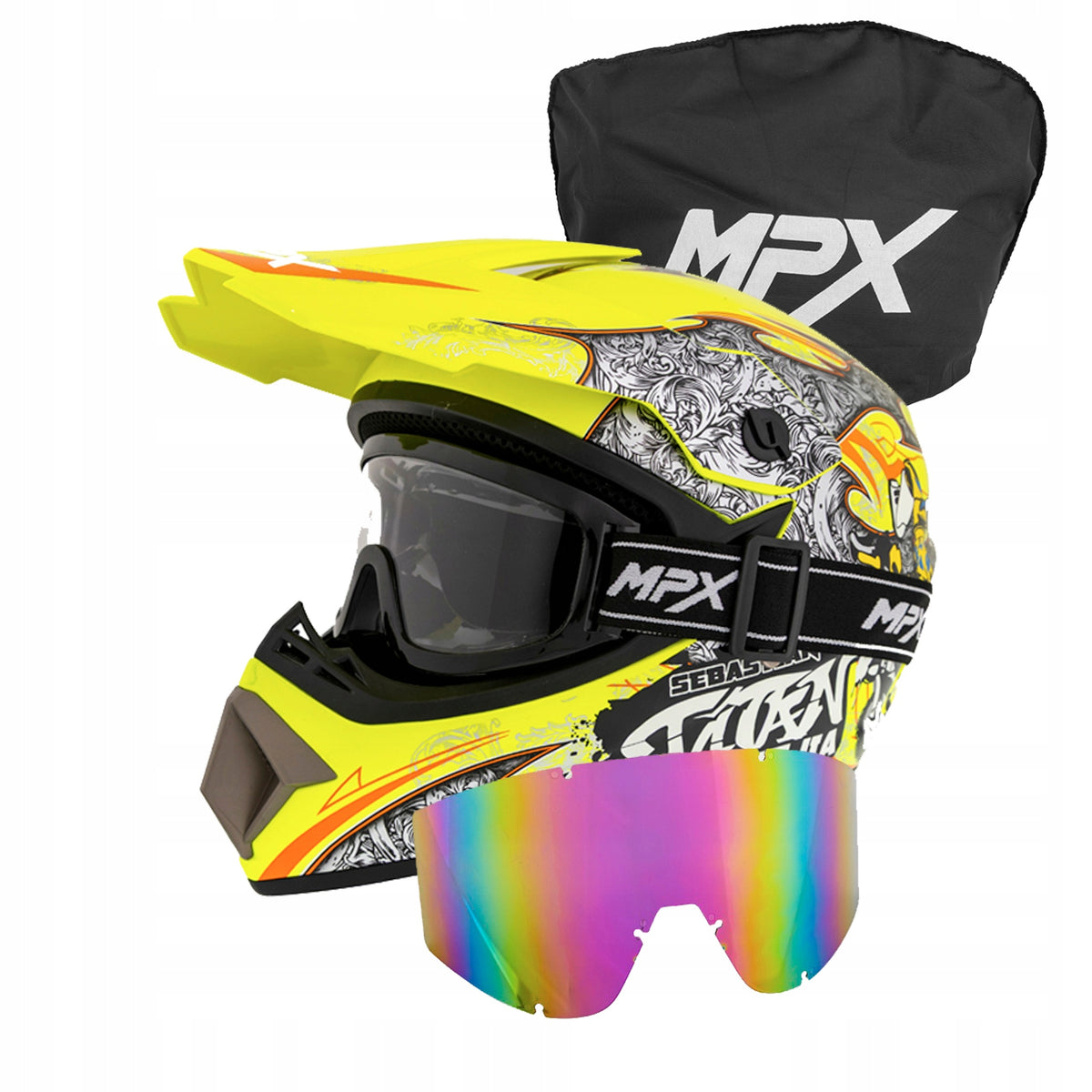 Helmet Cross M Goggles Quad ATV Enduro Scooter Electric BMX M 57-58cm