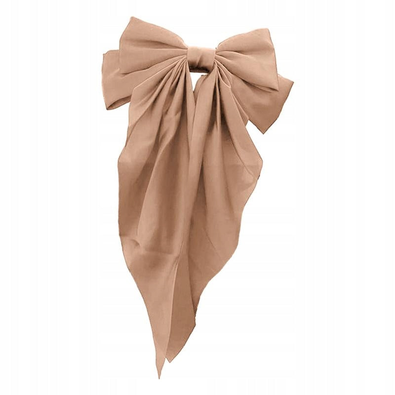Helmet Decor Bow Helmet Accessory Decorative Big Bowknot Ski Champagne