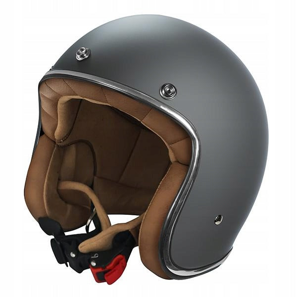 Helmet JET STORMER QUARTZ grey matt L classic Vintage peanut