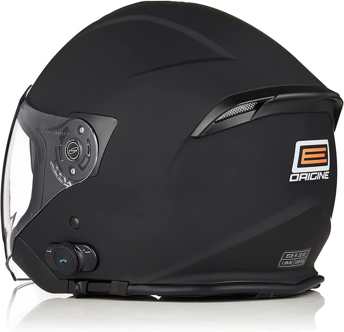 Helmet Jet ORIGINE Palio 2.0 + BT Intercom black MATT BLACK MAT size XL Manufacturer's catalog number KASORI288