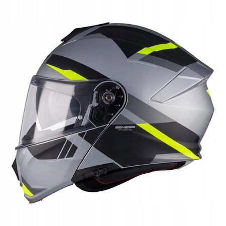 Helmet MT GENESIS R SV CHEEKY C3 MATT grey yellow fluo black FREEBIES Manufacturer's catalog number 1376D54C3205