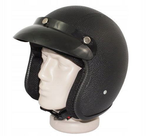Helmet Open Peanut Black Leather Retro Style WSK 125 Romet Komar MZ XXXS Manufacturer's catalog number 9782772838333