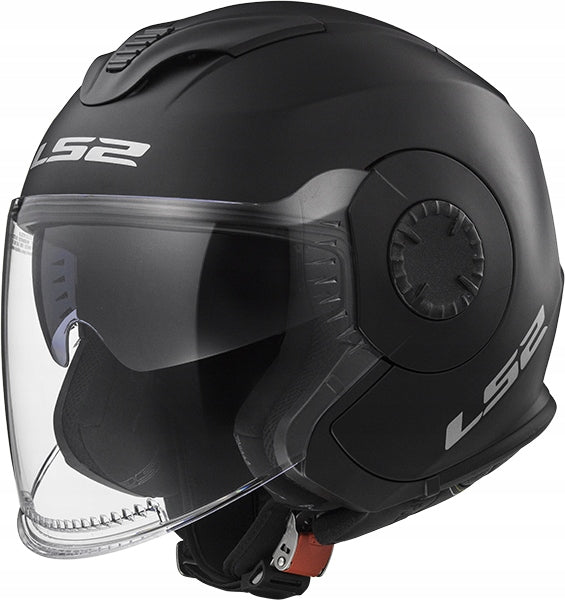 Helmet Open for scooter LS2 OF570 Verso Solid Matt Black S blend visor