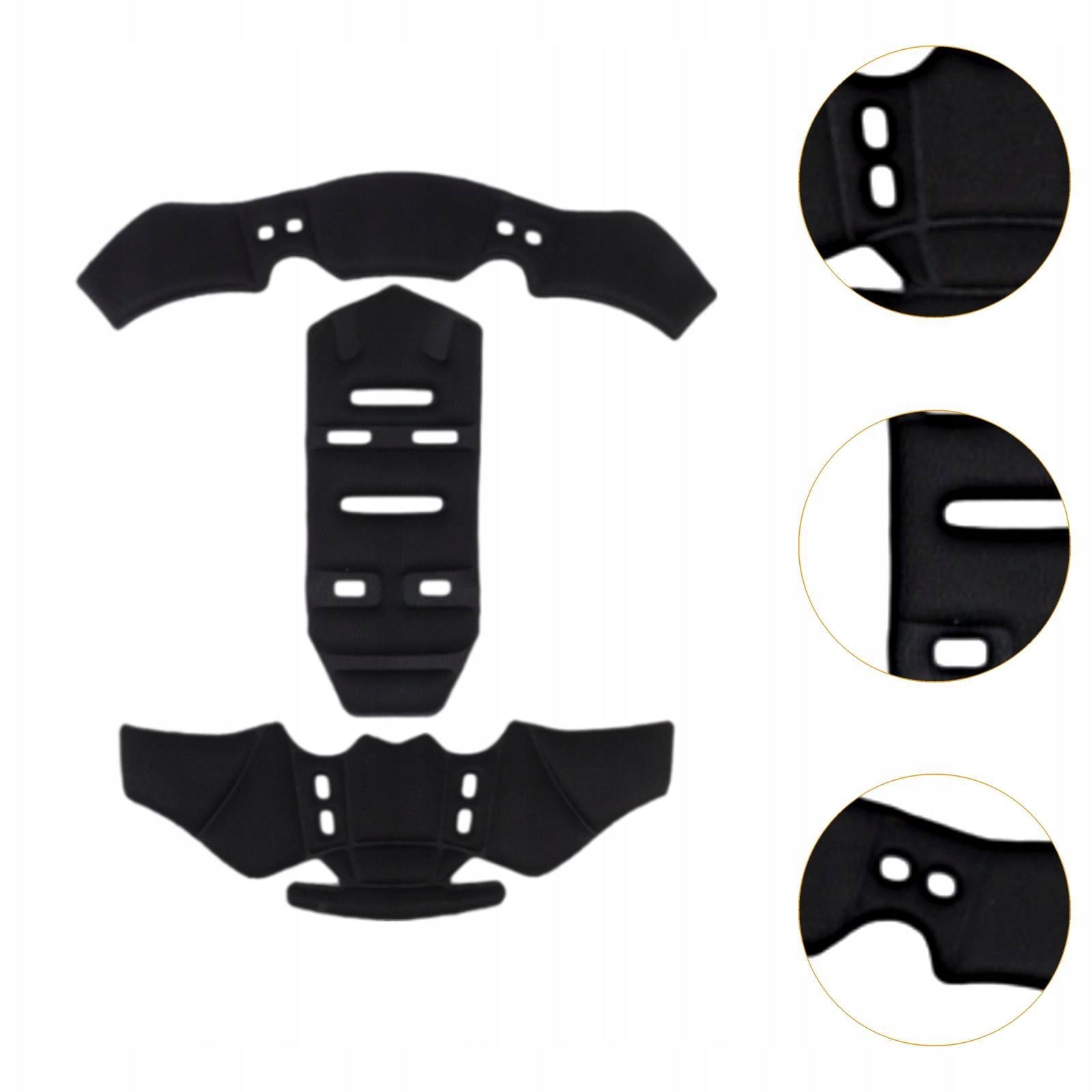 Helmet Padding Kit Breathable Quick Drying Replacement Accessories Black Manufacturer no brand