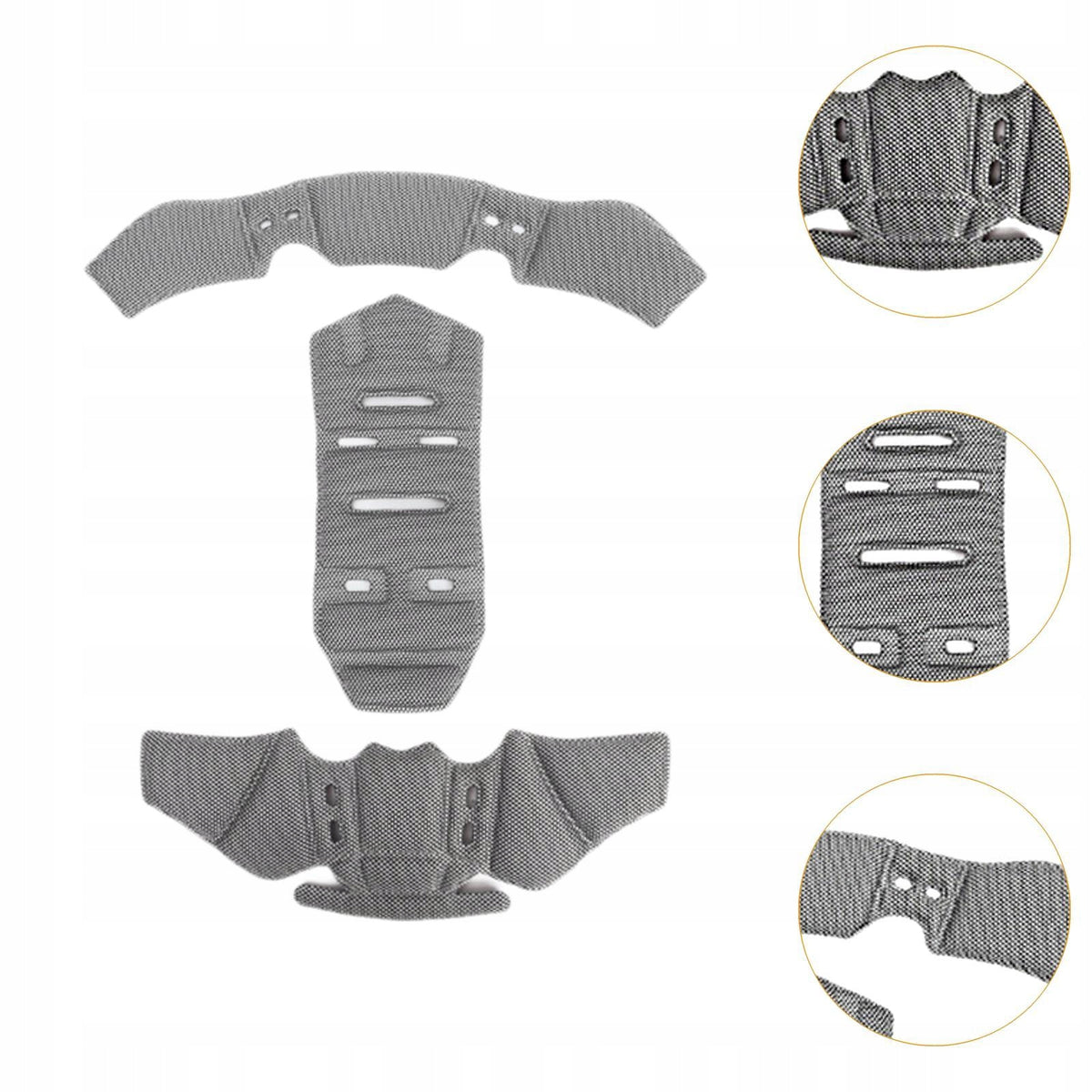 Helmet Pads Comfortable Reusable Insert Breathable Universal Helmet Grey Packaging status original