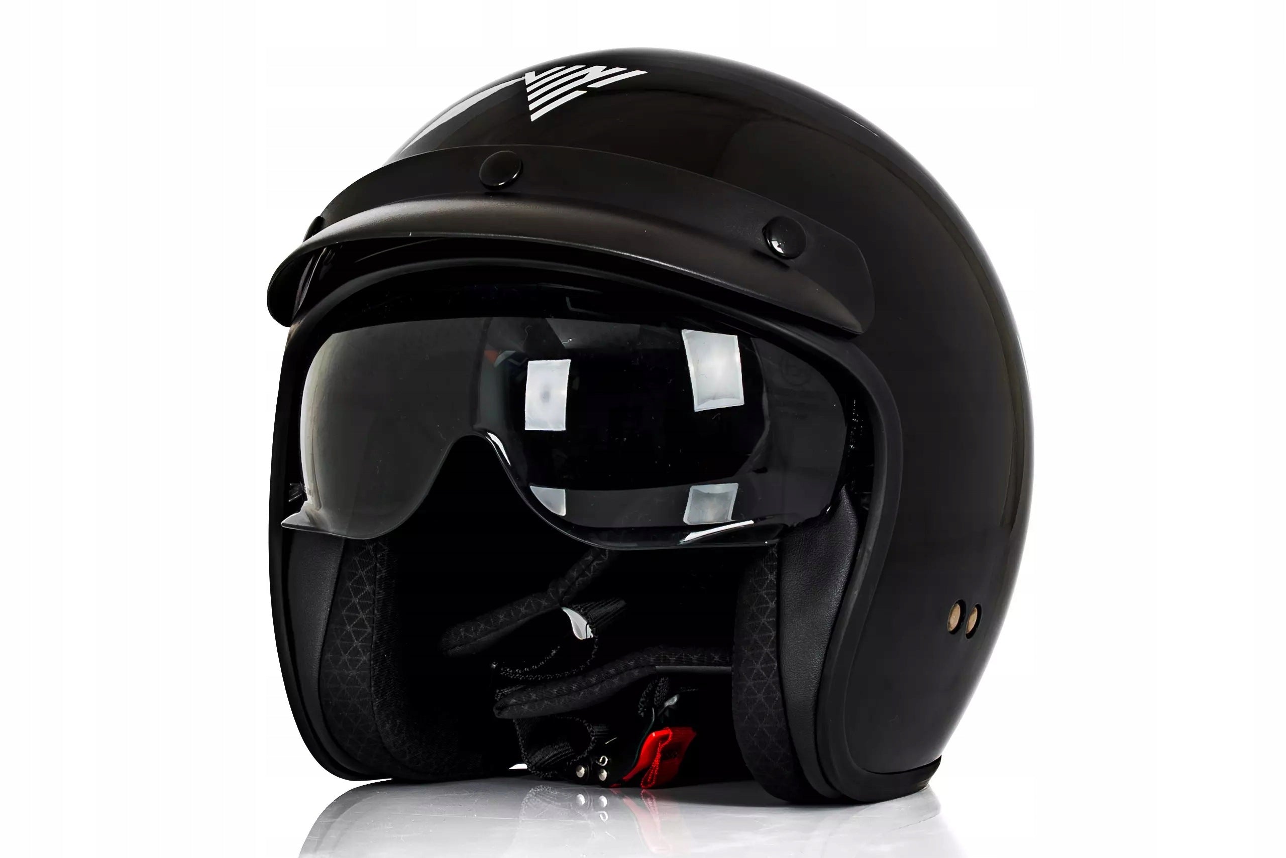 Helmet Vini Stratos black mat M blenda glass walnut chopper bobber cruiser Manufacturer Vini