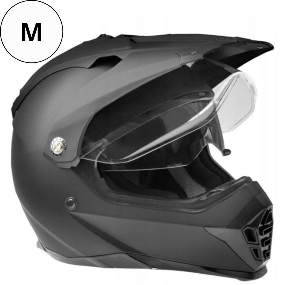 Helmet WL-901 M Black Mat Cross Enduro Atv Quad Blenda Glass Approval