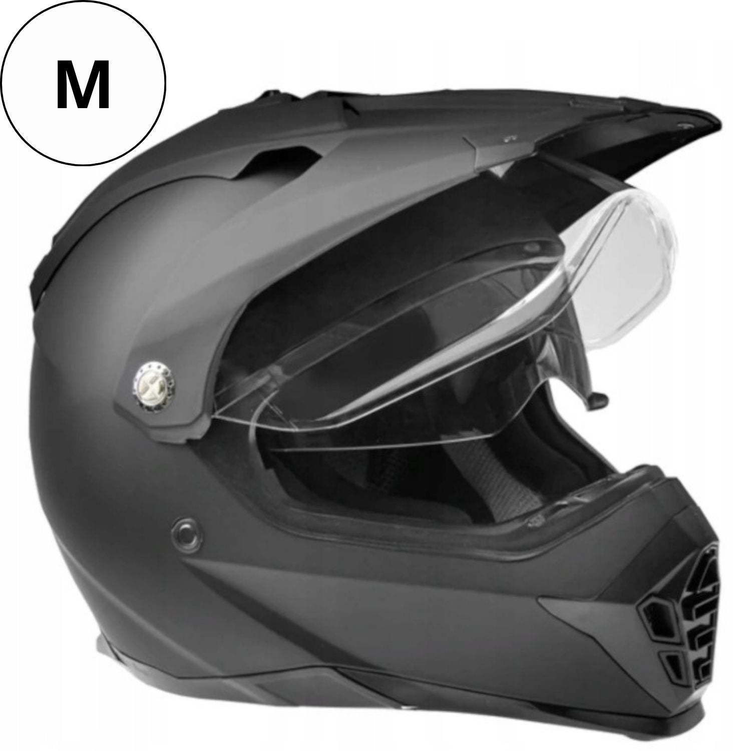 Helmet WL-901 M Black Mat Cross Enduro Atv Quad Blenda Glass Approval