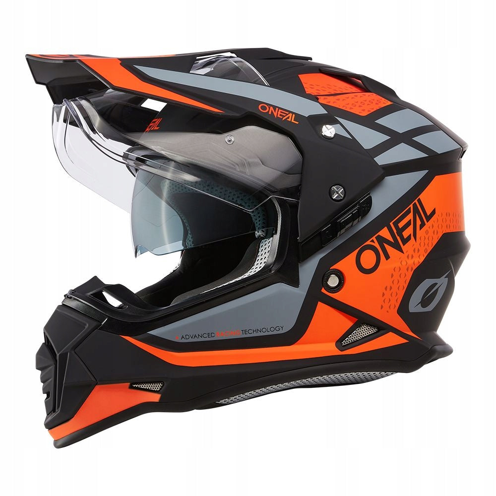 Helmet black and orange fits KTMa O'neal Sierra R MOTO ATV M 57-58cm