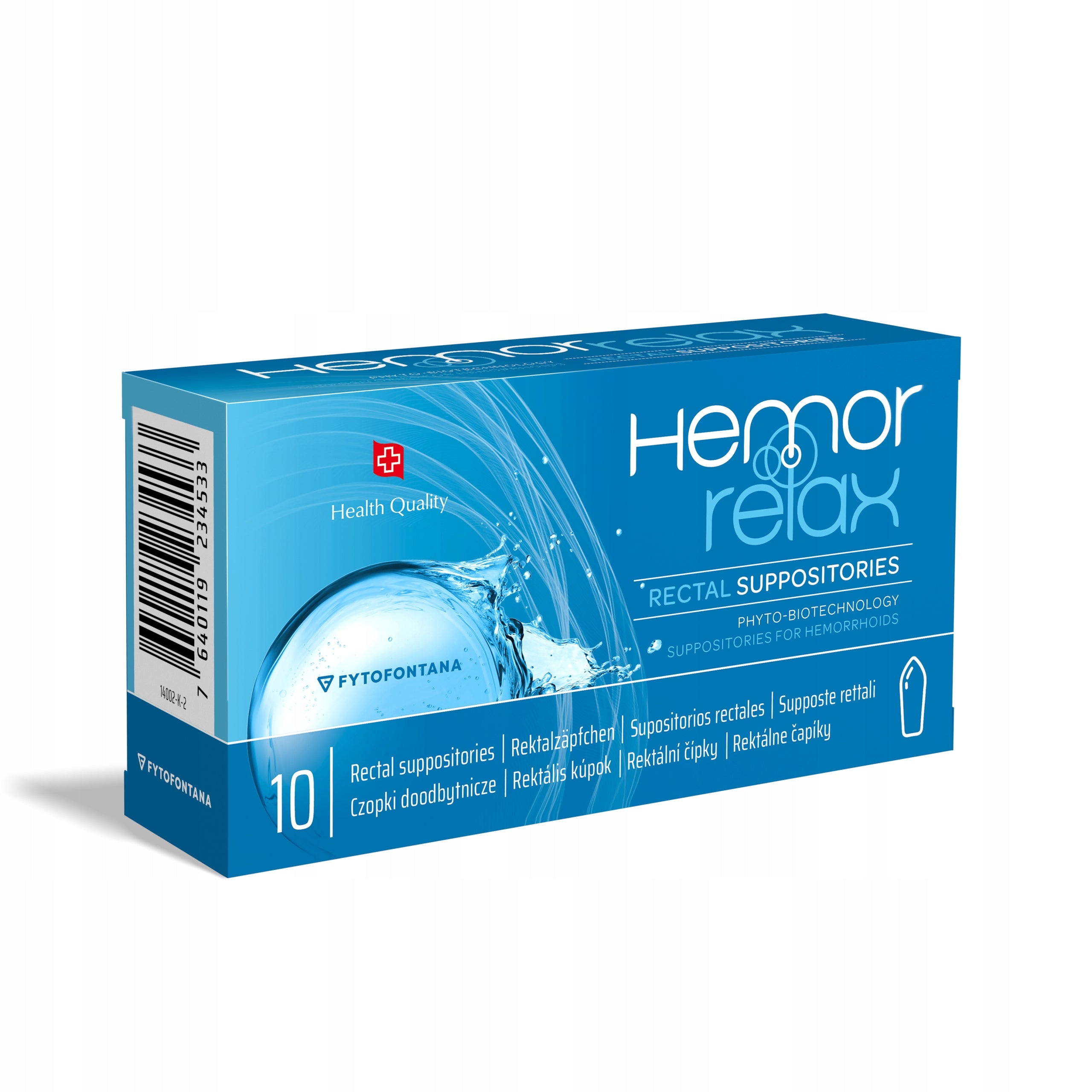 Hemorrhoids rectal suppositories Fytofontana Hemorrelax 10pcs anal gap Brand Herb-Pharma