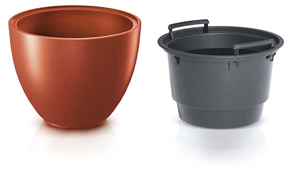 Apvalus vazonas Prosperplast Heos DBHEM400-7598U, rudas