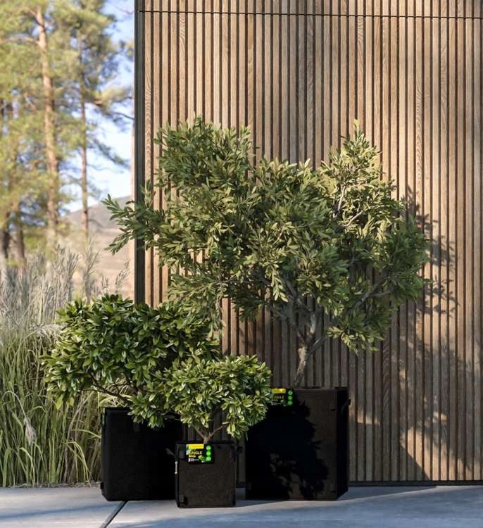 Herbgarden Jungle Bag Round 12L - material pot 25x25xh25cm Color black