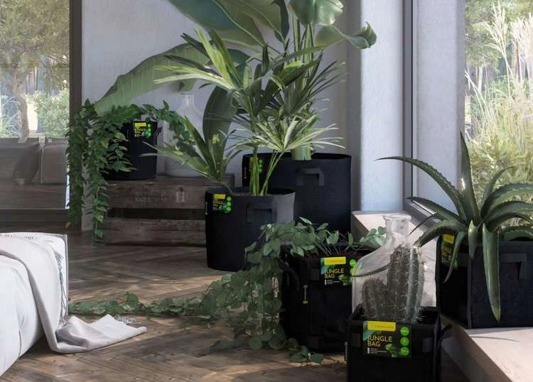 Herbgarden Jungle Bag Round 12L - material pot 25x25xh25cm Product height 25 cm