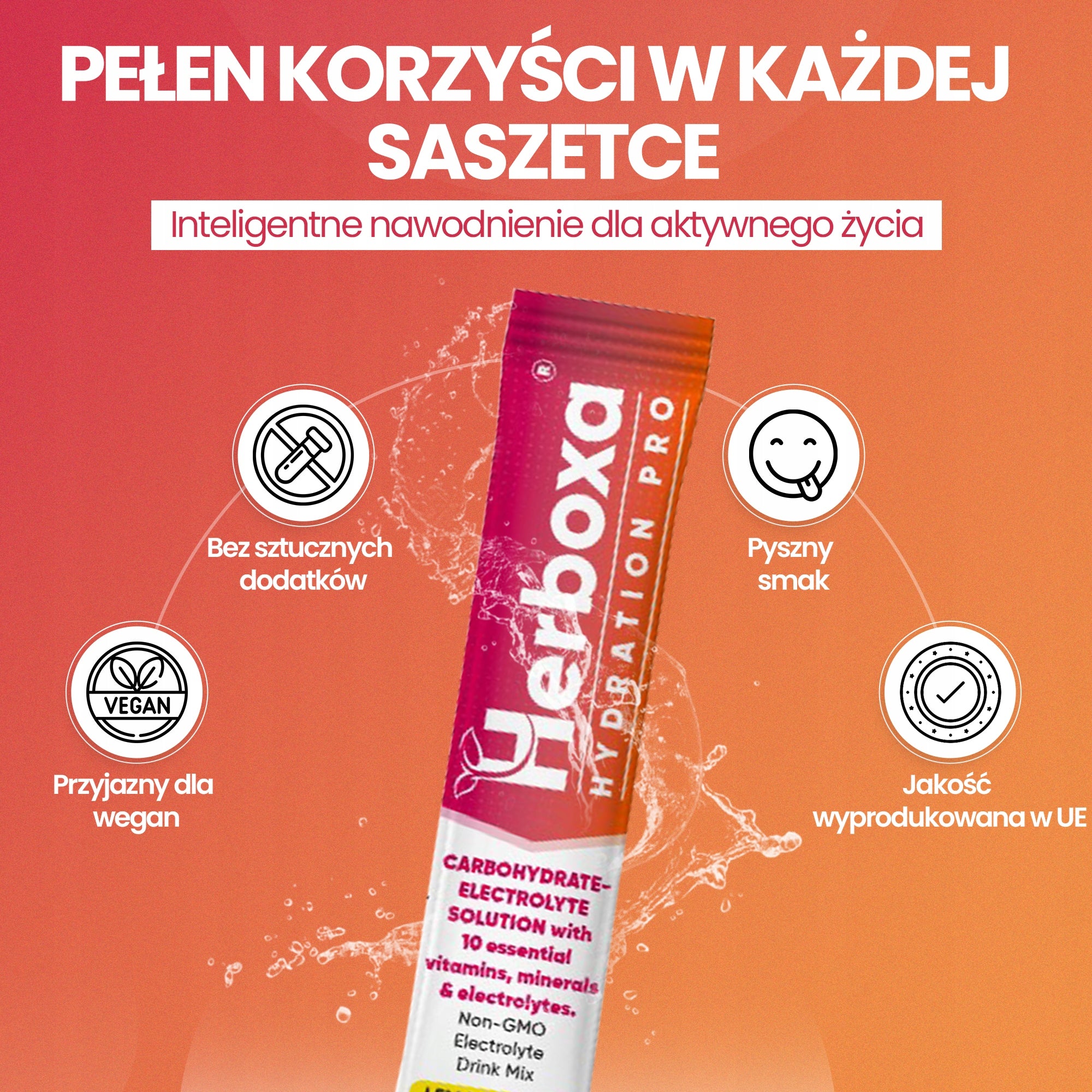 Herboxa Hydration Pro Elektrolity Izotonik Saszetki - 24x7g Expiration date not specified