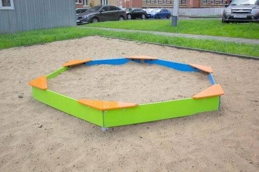Hexagonal certified sandbox - blue-green Brand Romana