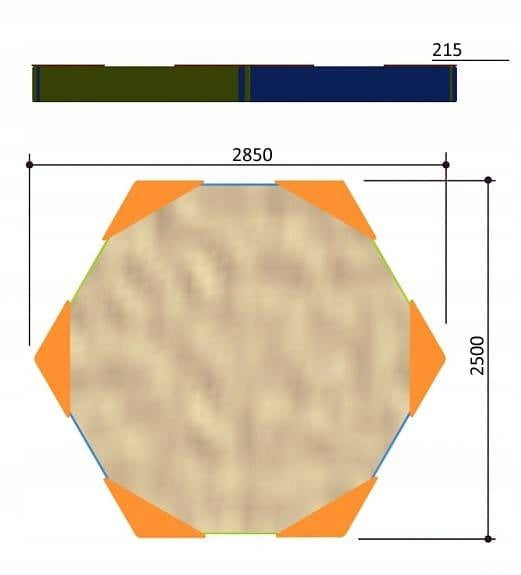 Hexagonal certified sandbox - blue-green EAN (GTIN) 5905873311336