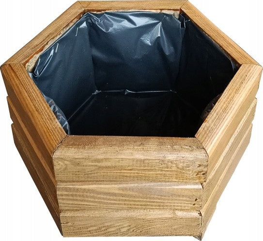 Hexagonal planter 30 cm Flowerbed Brown Thick Manufacturer code kkk2355fg