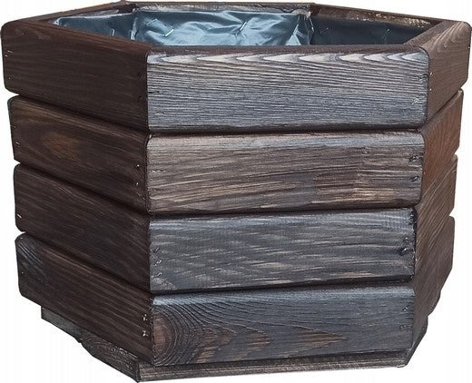 Hexagonal planter 40 cm Heavy 4 kg Ready