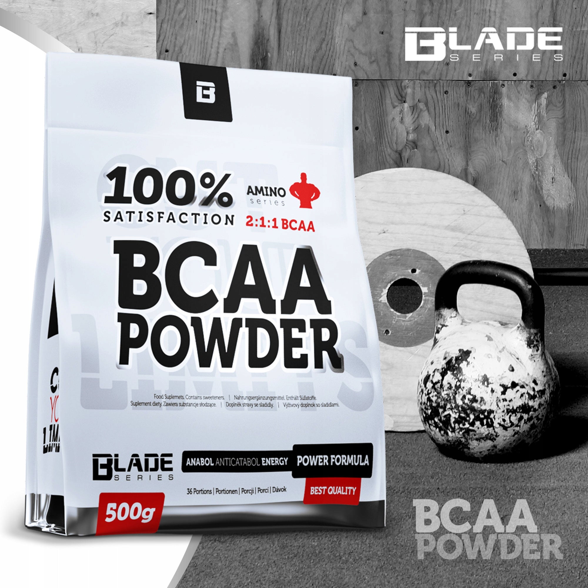 Hi TEC BLADE 100% BCAA Powder - 500g + Glutamine EAN (GTIN) 5907534282955