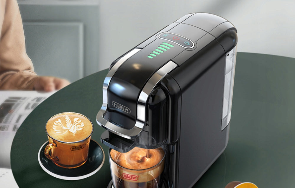 HiBREW H2B Capsule Coffee Maker 5in1 19 Bar 1450W Black Packaging status original