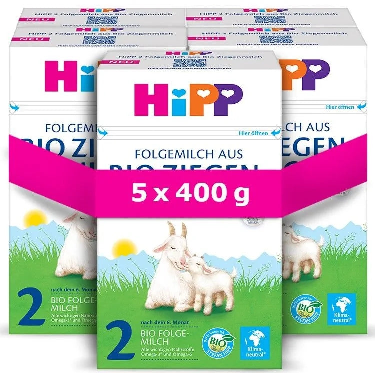 HiPP 2 BIO Kozí mléko od 6. měsíce, 400 g